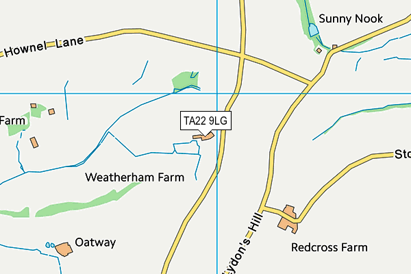 TA22 9LG map - OS VectorMap District (Ordnance Survey)