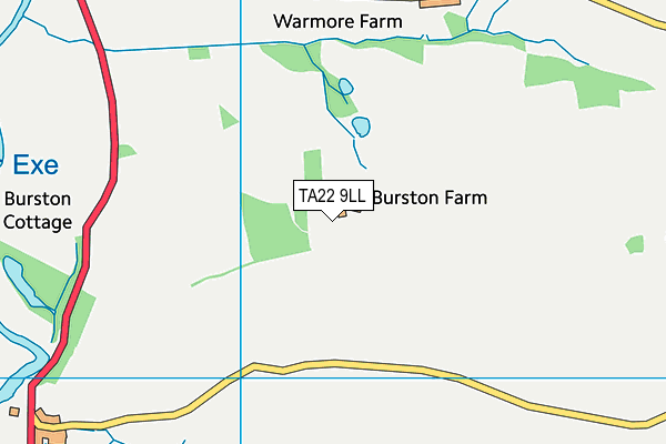 TA22 9LL map - OS VectorMap District (Ordnance Survey)