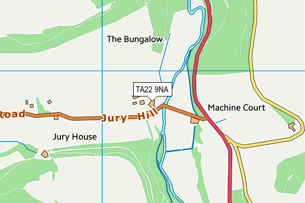 TA22 9NA map - OS VectorMap District (Ordnance Survey)