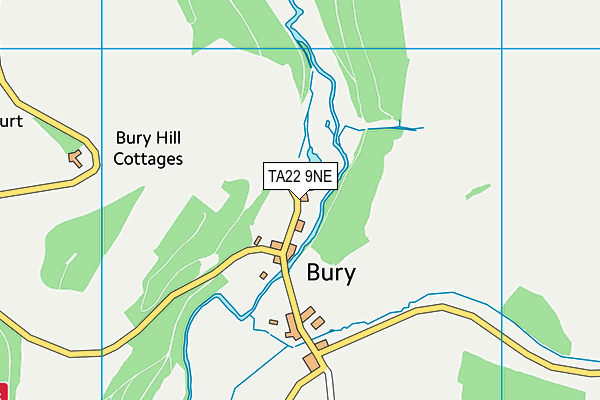 TA22 9NE map - OS VectorMap District (Ordnance Survey)