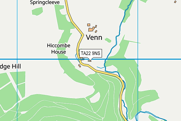 TA22 9NS map - OS VectorMap District (Ordnance Survey)