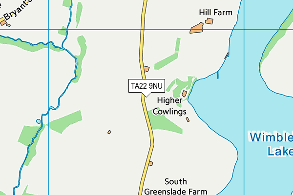 TA22 9NU map - OS VectorMap District (Ordnance Survey)