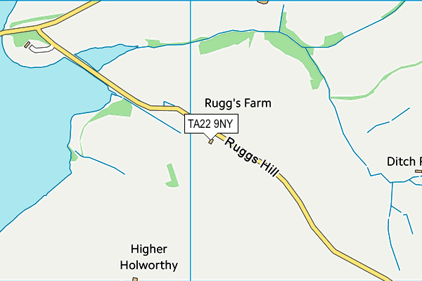 TA22 9NY map - OS VectorMap District (Ordnance Survey)