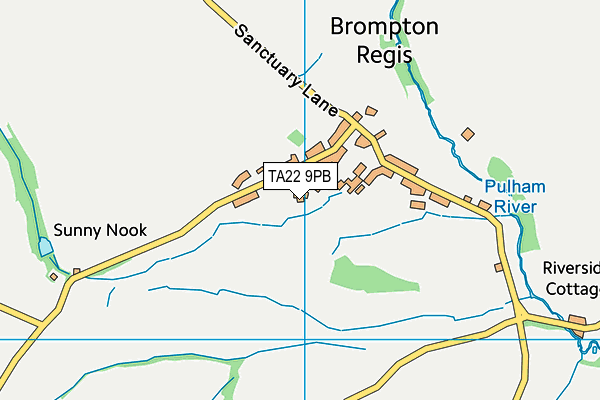 TA22 9PB map - OS VectorMap District (Ordnance Survey)