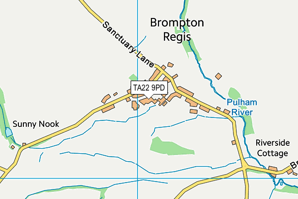 TA22 9PD map - OS VectorMap District (Ordnance Survey)