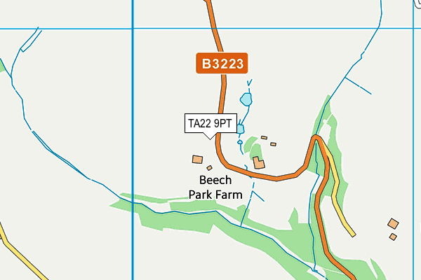 TA22 9PT map - OS VectorMap District (Ordnance Survey)