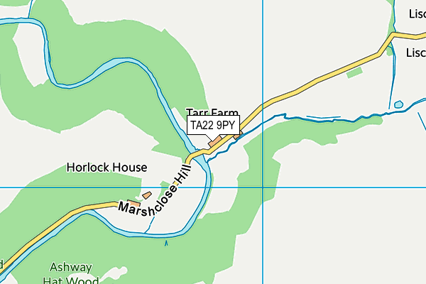 TA22 9PY map - OS VectorMap District (Ordnance Survey)