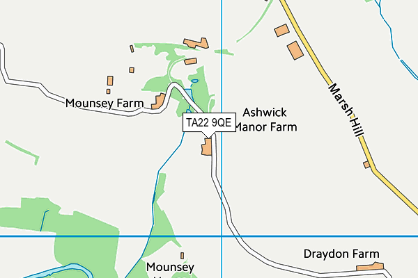 TA22 9QE map - OS VectorMap District (Ordnance Survey)