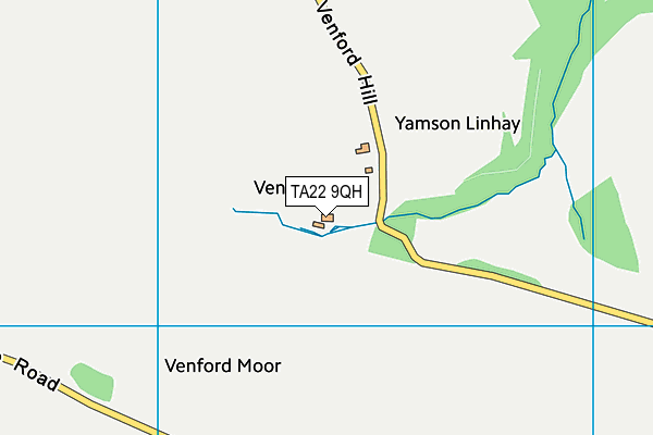 TA22 9QH map - OS VectorMap District (Ordnance Survey)