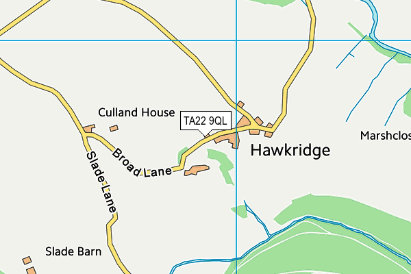 TA22 9QL map - OS VectorMap District (Ordnance Survey)