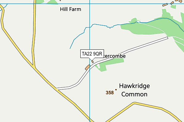 TA22 9QR map - OS VectorMap District (Ordnance Survey)