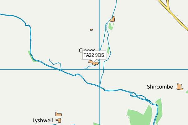 TA22 9QS map - OS VectorMap District (Ordnance Survey)