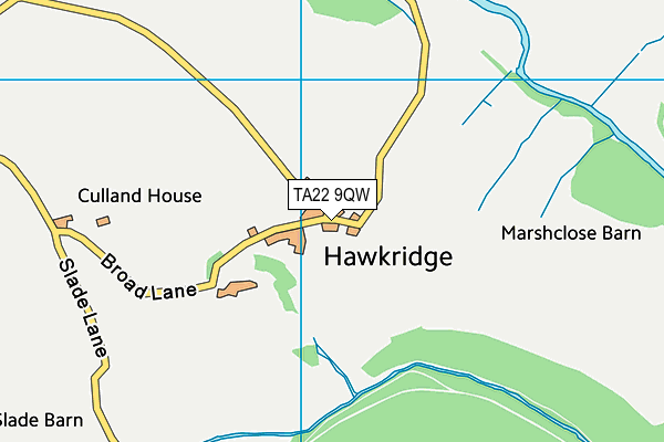 TA22 9QW map - OS VectorMap District (Ordnance Survey)