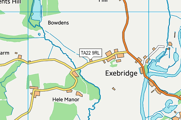 TA22 9RL map - OS VectorMap District (Ordnance Survey)