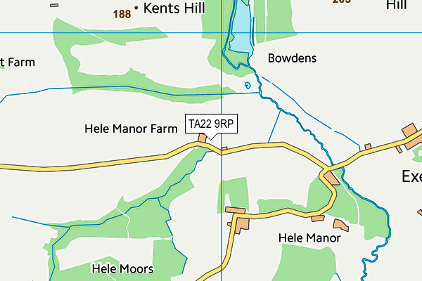 TA22 9RP map - OS VectorMap District (Ordnance Survey)