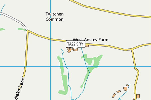 TA22 9RY map - OS VectorMap District (Ordnance Survey)