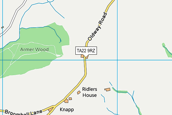 TA22 9RZ map - OS VectorMap District (Ordnance Survey)