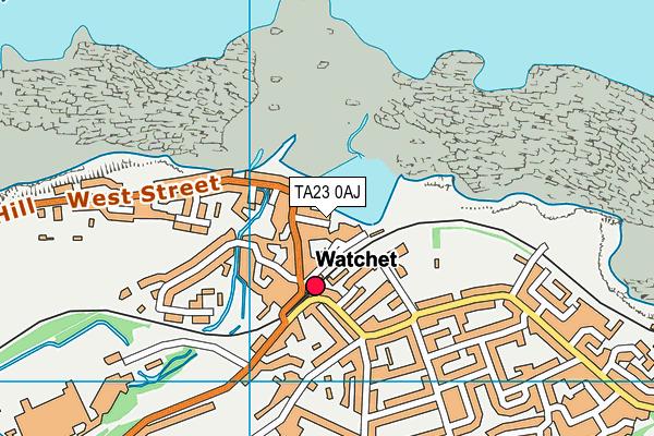 TA23 0AJ map - OS VectorMap District (Ordnance Survey)