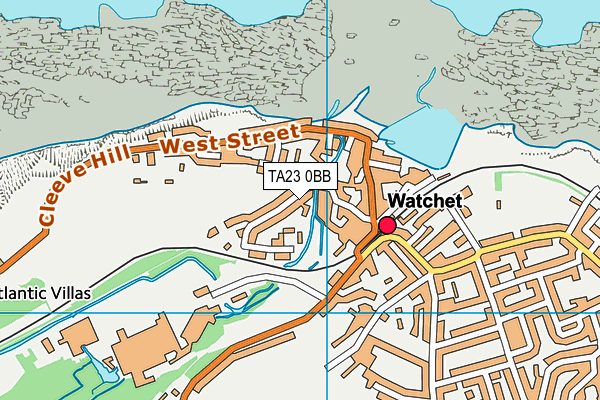TA23 0BB map - OS VectorMap District (Ordnance Survey)