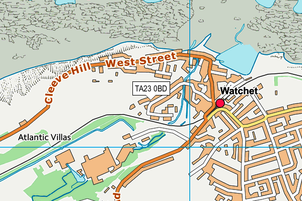 TA23 0BD map - OS VectorMap District (Ordnance Survey)