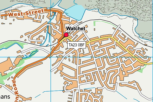 TA23 0BF map - OS VectorMap District (Ordnance Survey)