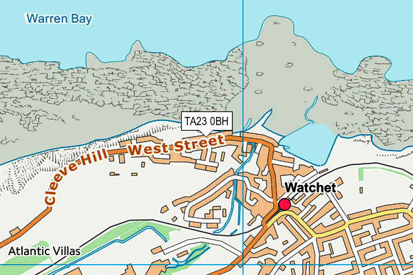 TA23 0BH map - OS VectorMap District (Ordnance Survey)