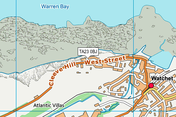 TA23 0BJ map - OS VectorMap District (Ordnance Survey)