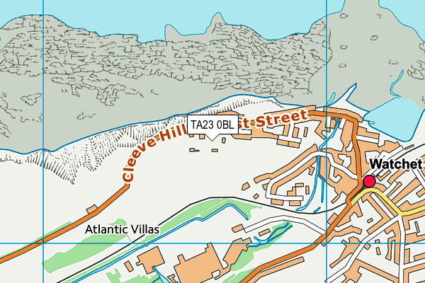 TA23 0BL map - OS VectorMap District (Ordnance Survey)