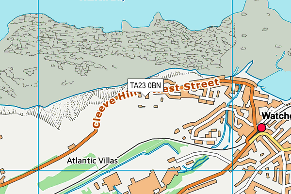 TA23 0BN map - OS VectorMap District (Ordnance Survey)
