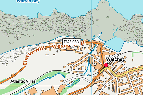 TA23 0BQ map - OS VectorMap District (Ordnance Survey)