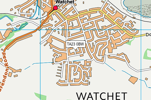 TA23 0BW map - OS VectorMap District (Ordnance Survey)