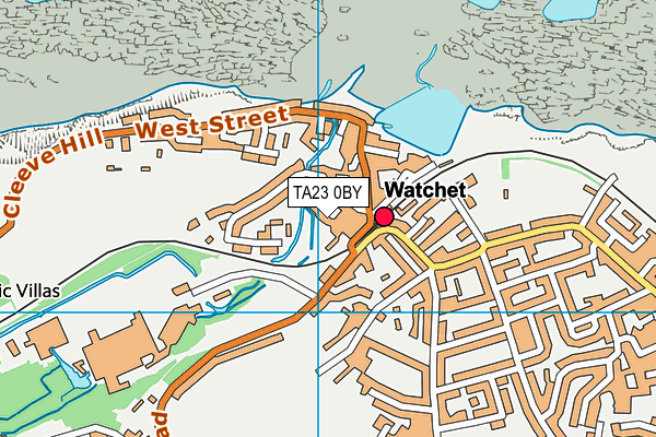 TA23 0BY map - OS VectorMap District (Ordnance Survey)