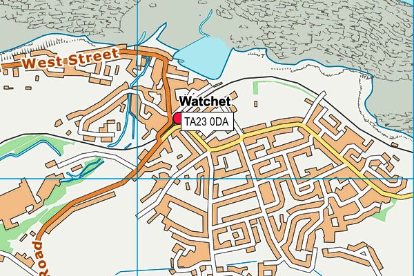 TA23 0DA map - OS VectorMap District (Ordnance Survey)