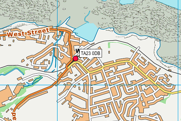 TA23 0DB map - OS VectorMap District (Ordnance Survey)