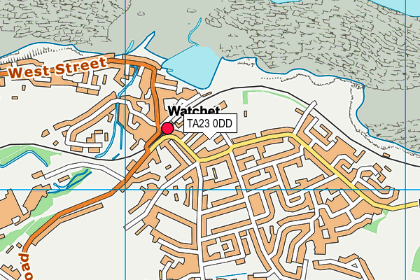 TA23 0DD map - OS VectorMap District (Ordnance Survey)