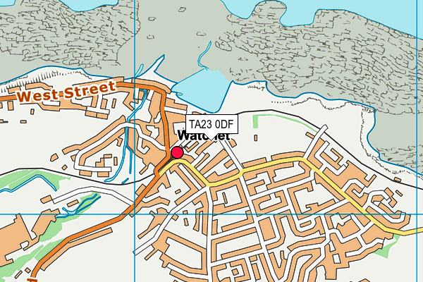 TA23 0DF map - OS VectorMap District (Ordnance Survey)