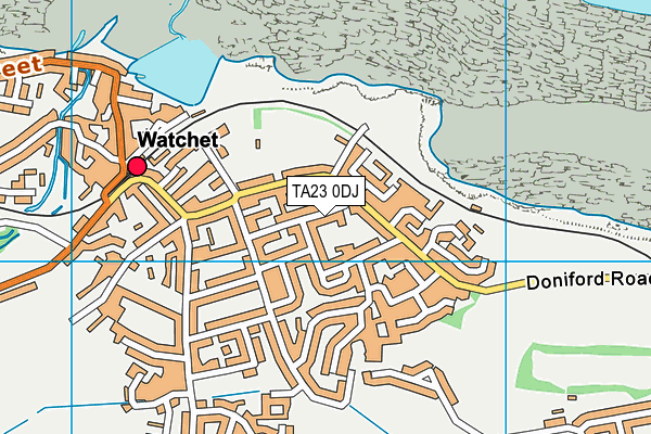 TA23 0DJ map - OS VectorMap District (Ordnance Survey)
