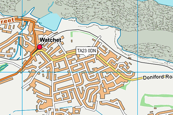 TA23 0DN map - OS VectorMap District (Ordnance Survey)