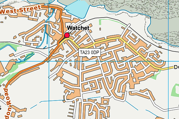 TA23 0DP map - OS VectorMap District (Ordnance Survey)