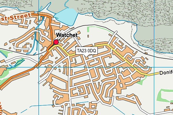TA23 0DQ map - OS VectorMap District (Ordnance Survey)