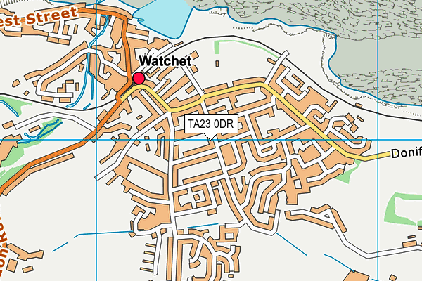 TA23 0DR map - OS VectorMap District (Ordnance Survey)