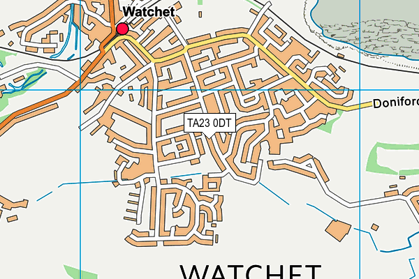 TA23 0DT map - OS VectorMap District (Ordnance Survey)