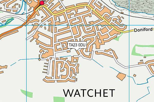 TA23 0DU map - OS VectorMap District (Ordnance Survey)