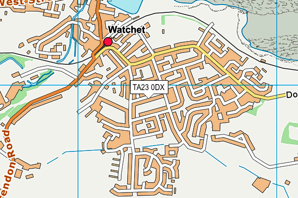 TA23 0DX map - OS VectorMap District (Ordnance Survey)