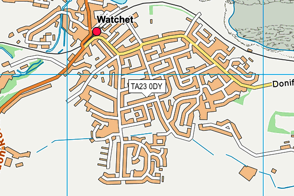 TA23 0DY map - OS VectorMap District (Ordnance Survey)