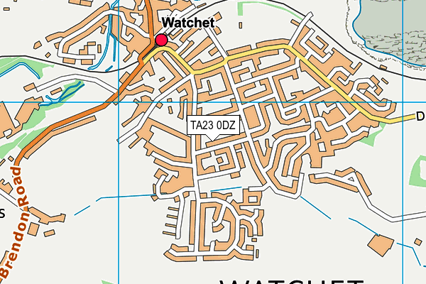 TA23 0DZ map - OS VectorMap District (Ordnance Survey)