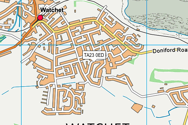 TA23 0ED map - OS VectorMap District (Ordnance Survey)