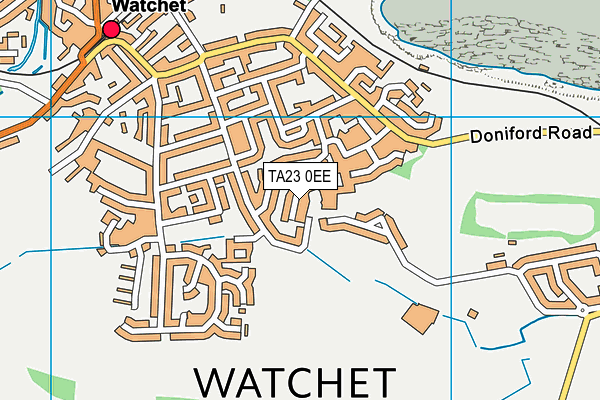 TA23 0EE map - OS VectorMap District (Ordnance Survey)