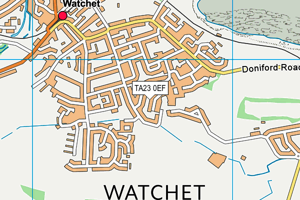TA23 0EF map - OS VectorMap District (Ordnance Survey)