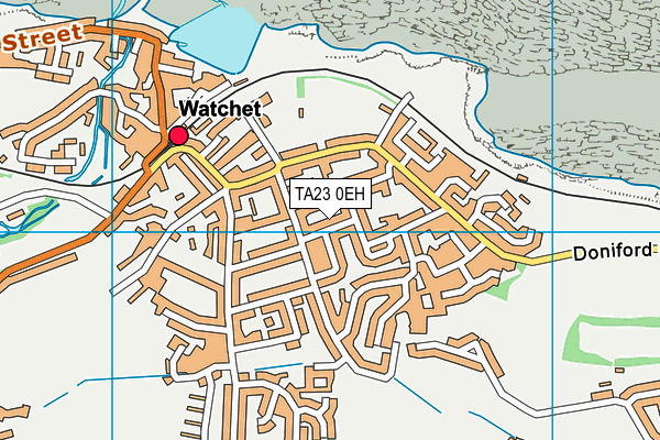 TA23 0EH map - OS VectorMap District (Ordnance Survey)